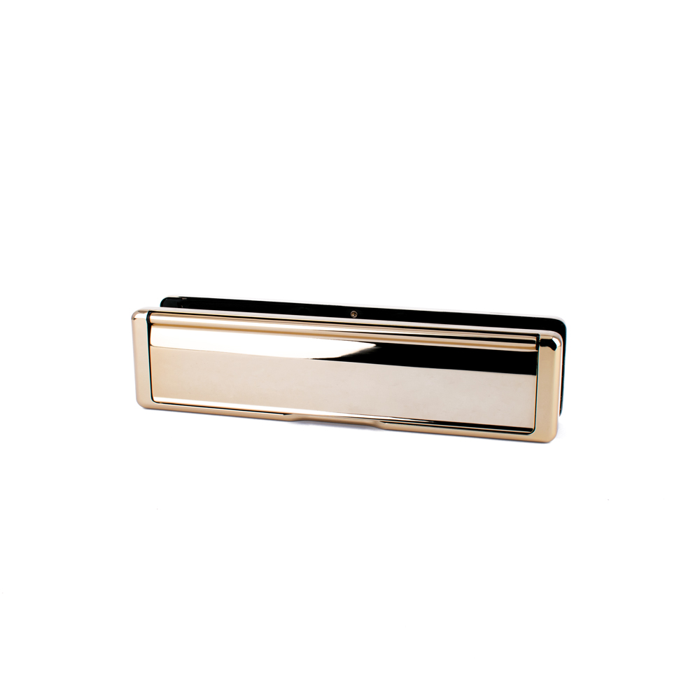 Timber Series 40-80 Nu Mail Letterplate (68mm) - Polished Gold